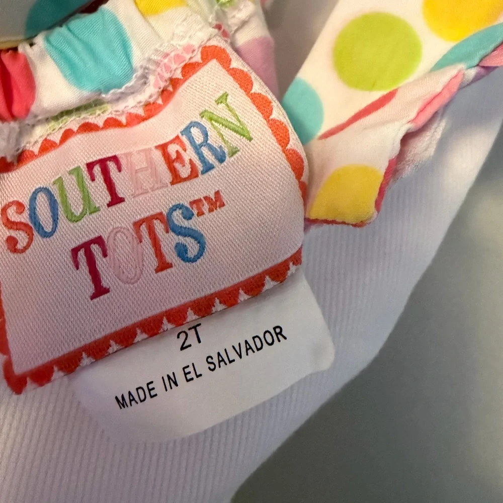 Southern Tots Colorful Polka Dot Bunny Bubble